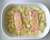 Foto del passaggio 4 della ricetta Salmone al forno con patate