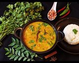 A picture of step 2 of Gujarati lunch thali.