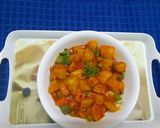 A picture of step 4 of Turnip and Potato Curry with Green Peas.