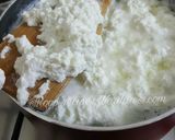 A picture of step 3 of Kalakand/Milk Powder Chhena Burfi.