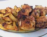 Foto del paso 5 de la receta: Pollo marinado con patatas en freidora de aire #cecofry