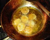 A picture of step 2 of Crispy brinjal and potato pakora.