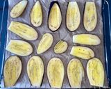 Une image de l'étape 1 de Aubergines 🍆 gratinées au jambon & mozza.