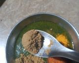 A picture of step 4 of Hara masala chicken.