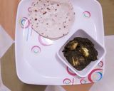A picture of step 6 of Palak Paneer.