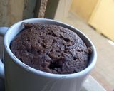 A picture of step 2 of Nutella mug cake.