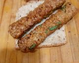 A picture of step 1 of Chicken Kebab Grilled Sandwich (with leftover Kebab).