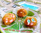 Hình bước làm 4 của món Bánh bí đỏ tôm phô mai