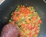 A picture of step 3 of Ají de Fideo.