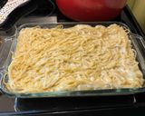 A picture of step 7 of Aunt Janice’s Spaghetti Pie.