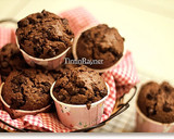 Foto langkah ke 9 dari resep Muffin coklat super nyoklat,NO MIXER hasil tinggi menjulang alias High Dome! XD.