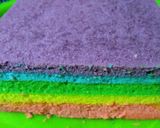 Foto langkah ke 7 dari resep Rainbow cake kukus.