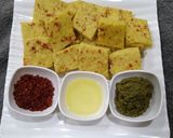 A picture of step 7 of Proso millet dhokla.