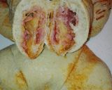 Foto del paso 3 de la receta Cruasán de masa de pizza rellenos jamón york queso y bacon