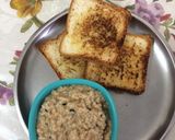 A picture of step 1 of Salty white oats with garlic bread.
