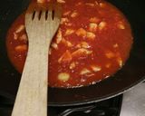 A picture of step 2 of Spaghetti with sword fish ragu.