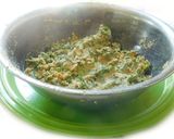 A picture of step 2 of Red Amaranth Fritters.