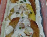 A picture of step 7 of Shahi tukda with caramelized apple.