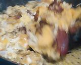 A picture of step 4 of Bacon egg and cheese sandwich.