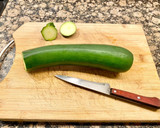 Foto del paso 2 de la receta: Pastel salado con calabacín, pavo y queso
