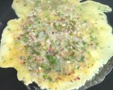 A picture of step 3 of Cheese Chicken Salami Omelette Sandwich.