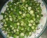 A picture of step 1 of Spicy Bhindi Ki bhaji ❤️❤️❤️.