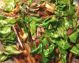 A picture of step 2 of Warm Beet Top Salad.