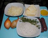A picture of step 17 of Venison sausages risotto.