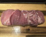Csirkemájas töltelékkel megtöltött sertéskaraj, baconba csomagolva, Ayr Fryer sütőben sütve recept fázis 2 fotója