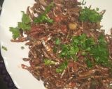 A picture of step 9 of Fried omena + collabo of (mito &mrenda).