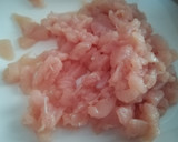 Foto del paso 1 de la receta: Albóndigas de berenjena con pollo y salsa de tomate