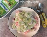Foto langkah ke 8 dari resep Salad buah mixed agar agar matcha.