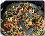 A picture of step 6 of Lal Math (Amaranth Leaves) Sabzi.