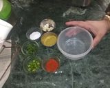 A picture of step 1 of Wrapped Chilli Bites.