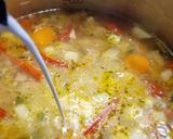 Sűrű "csirkeleves" jackfruittal és gnoccihval (vegán) recept fázis 3 fotója