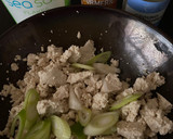 A picture of step 1 of Scrambled Tofu (eggs) on toast.