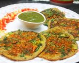 A picture of step 6 of Protein rich Moong-Dal Palak Chilla.