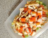 Foto del paso 6 de la receta Ensalada de cogollos, pollo y cangrejo con salsa César