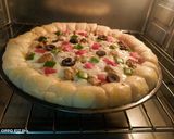 A picture of step 3 of Corners Cheese filled pizza.