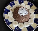 A picture of step 6 of Ragi Puttu with coconut milk.