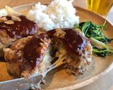 A picture of step 7 of Cheese in Hamburg Steak.