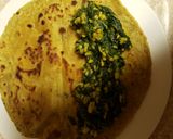 A picture of step 7 of Spinach stuffed avocado wrap .