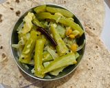 A picture of step 3 of Bari Potala Santula (Snake Gourd).
