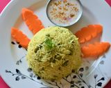 A picture of step 4 of Peas Pulao.
