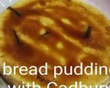 A picture of step 4 of Without oven bread pudding with Cadbury chocolate chunks.