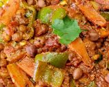 A picture of step 5 of Carrot tomato Black Chana Kasundi.