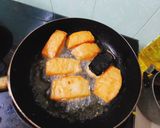 Hình bước làm 3 của món Khô chiên giấm đường (món chay)
