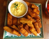 Foto del paso 4 de la receta: Palitos de sémola con salsa de azafrán y polvo  de Shiitake