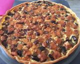 Une image de l'étape 7 de Quiche d’aubergines lardons caciocavallo.