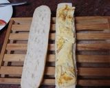 Foto del paso 3 de la receta: Bocadillo de jamón serrano, queso, tortilla francesa y tomate